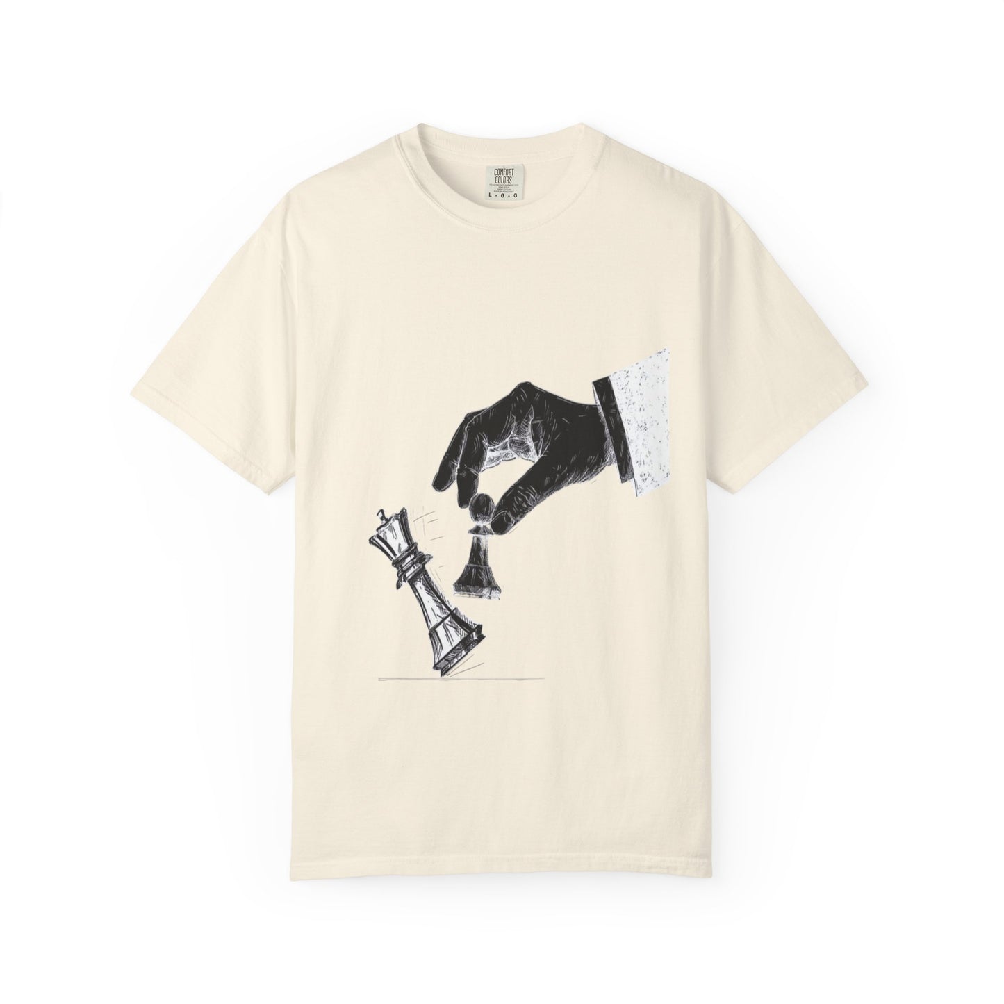 Chess-Inspired Unisex Garment-Dyed T-Shirt, Casual Style,Perfect for Game Night