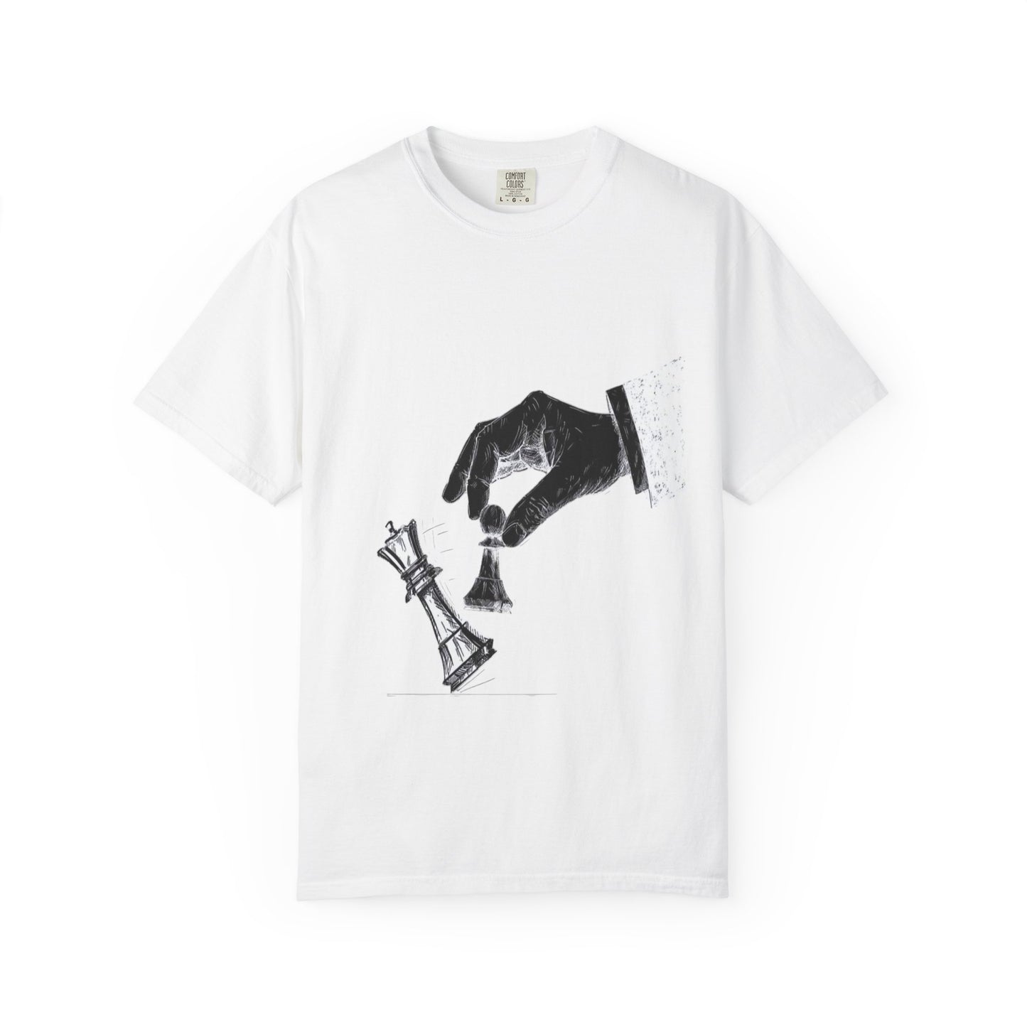 Chess-Inspired Unisex Garment-Dyed T-Shirt, Casual Style,Perfect for Game Night
