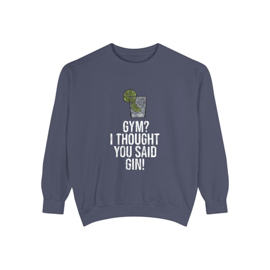 Gin-Themed Unisex Sweatshirt, Comfy Hoodie for Casual Wear for Parties, Drink Humor Apparel
