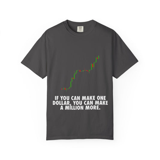 Motivational Finance T-Shirt - If You Can Make One Dollar, You Can Make A Million, Unisex Tee, Entrepreneurs,