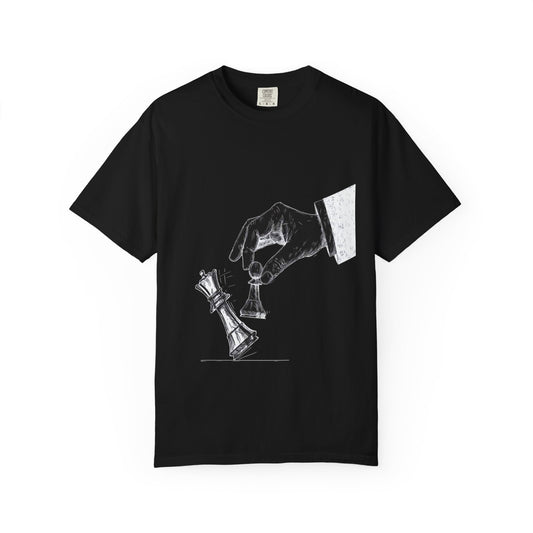 Chess-Inspired Unisex Garment-Dyed T-Shirt, Casual Style,Perfect for Game Night