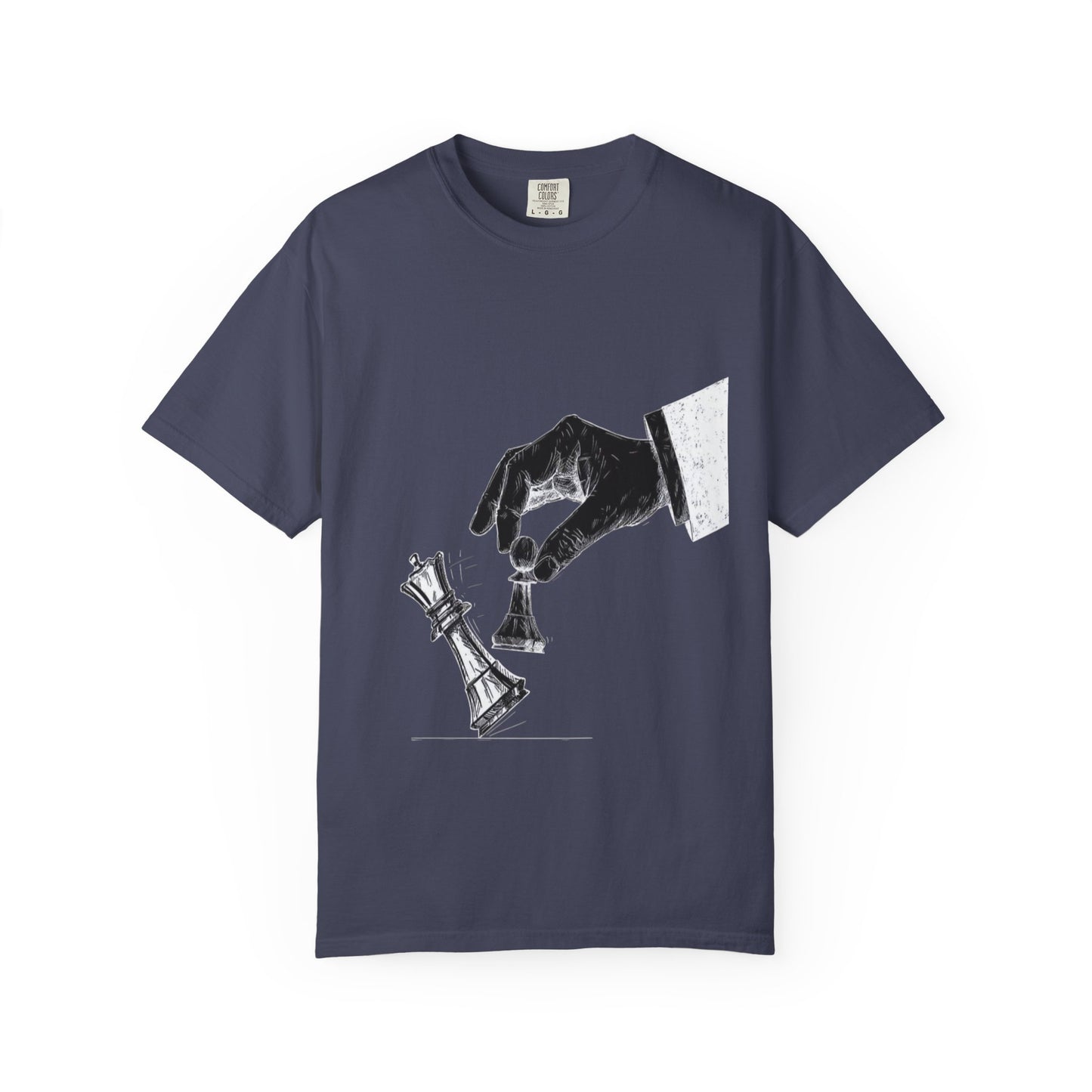 Chess-Inspired Unisex Garment-Dyed T-Shirt, Casual Style,Perfect for Game Night